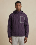 Men’s Dark Purple Lightweight Hooded Windbreaker Jacket